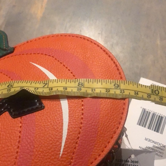 Betsey Johnson Kitsch pumpkin crossbody bag orange XOGINGER New with tags - Picture 12 of 14